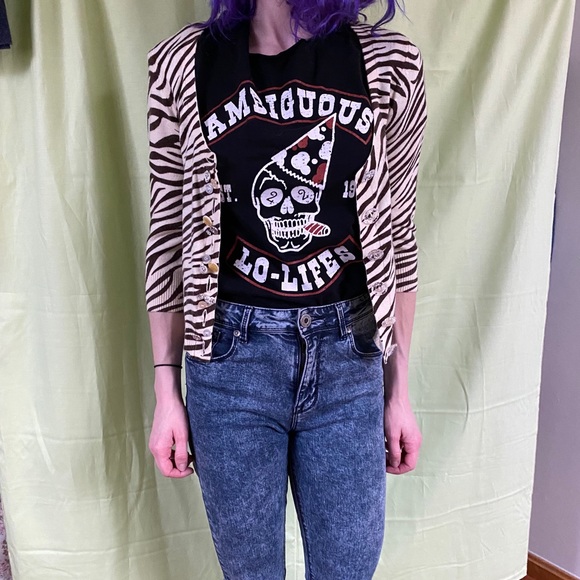 🦓VTG dELiA*s Zebra Print Cardigan - Picture 5 of 8